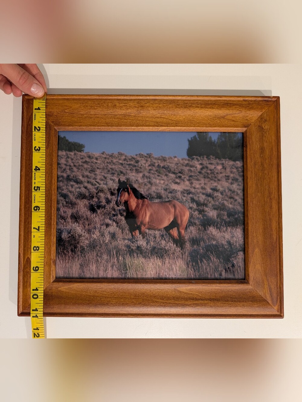Framed Wild Mustang Wall Art - Brown Horse Print - Picture 2 of 4